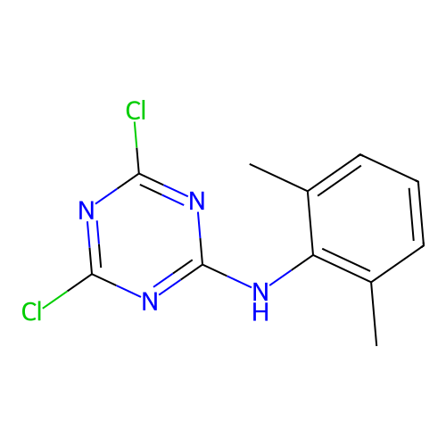 1,3,5-Triazin-2-amine, 4,6-dichloro-N-(2,6-dimethylphenyl)- structure