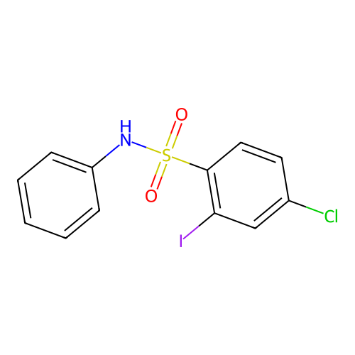 4-chloro-2-iodo-N-phenylbenzenesulfonamide structure