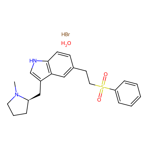 Eletriptan hydrobromide monohydrate structure