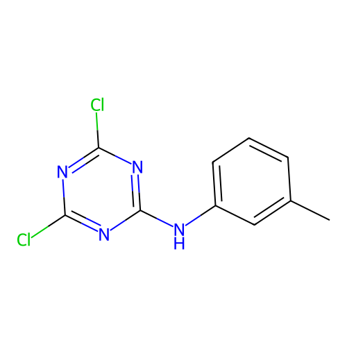 4,6-dichloro-N-(3-methylphenyl)-1,3,5-triazin-2-amine structure