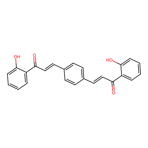 Alpha,alpha'-(1,4-phenylenedimethylidyne)bis(2'-hydroxyacetophenone) structure