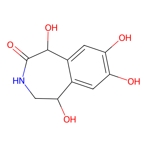 2H-3-Benzazepin-2-one, 1,3,4,5-tetrahydro-1,5,7,8-tetrahydroxy- structure