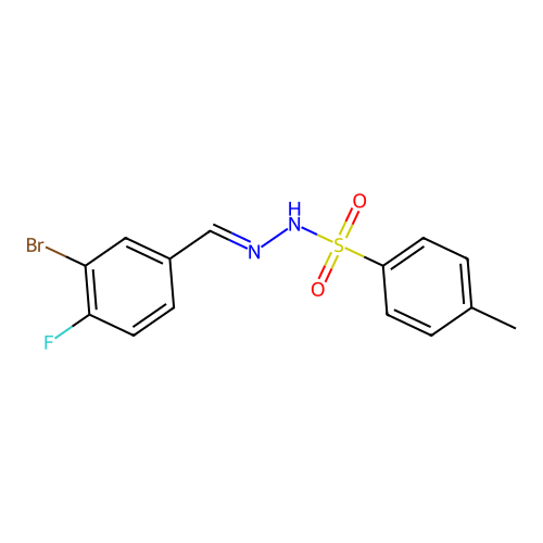 N'-(3-Bromo-4-fluorobenzylidene)-4-methylbenzenesulfonohydrazide structure