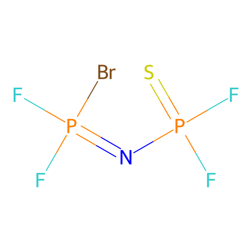 Bromo-difluorophosphinothioylimino-difluoro-lambda5-phosphane structure