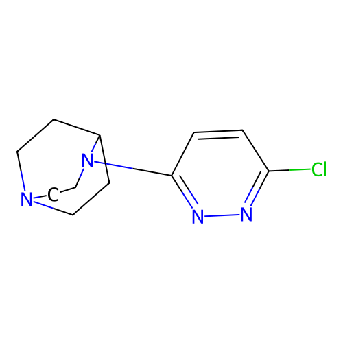 1,4-Diazabicyclo[3.2.2]nonane, 4-(6-chloro-3-pyridazinyl)- structure