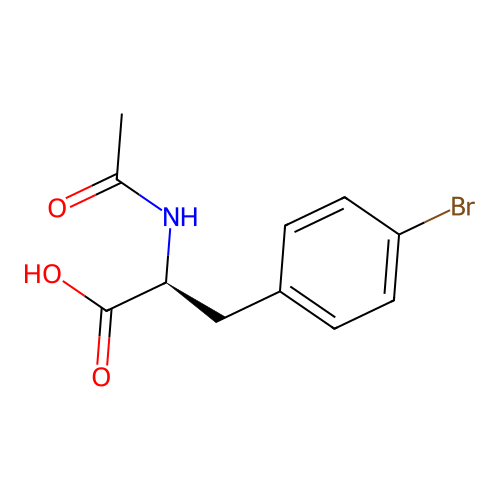 (S)-N-acetyl-4-bromophenylalanine structure