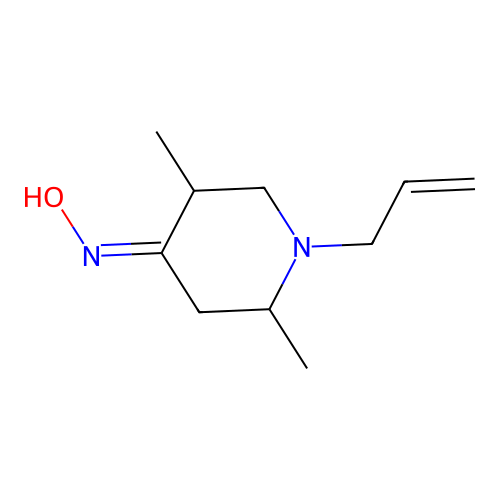 1-Allyl-2,5-dimethyl-piperidin-4-one oxime structure