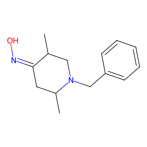 (4Z)-1-benzyl-N-hydroxy-2,5-dimethylpiperidin-4-imine structure