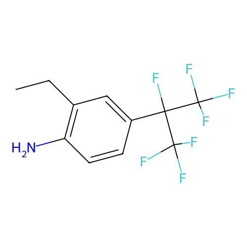 2-Ethyl-4-(1,1,1,2,3,3,3-heptafluoropropan-2-yl)aniline structure