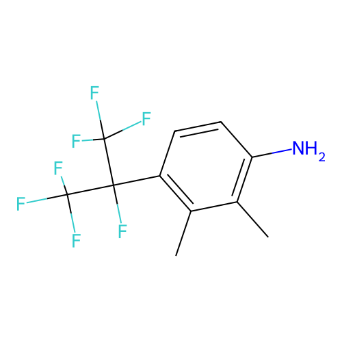 2,3-Dimethyl-4-(1,2,2,2-tetrafluoro-1-trifluoromethyl-ethyl)-phenylamine structure