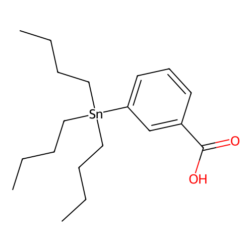 Benzoic acid, 3-(tributylstannyl)- structure