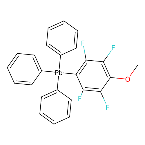 (4-Methoxy-2,3,5,6-tetrafluorophenyl)triphenyllead structure