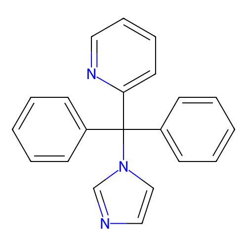 N-([pyridin-2-yl]diphenylmethyl)imidazole structure