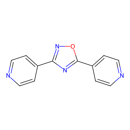 3,5-Bis(4-pyridyl)-1,2,4-oxadiazole structure