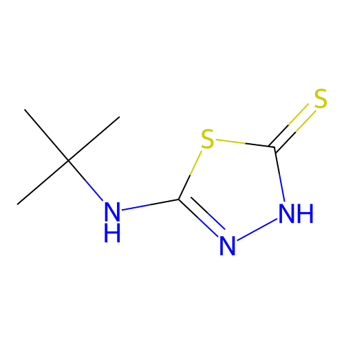 5-(Tert-butylamino)-1,3,4-thiadiazole-2-thiol structure
