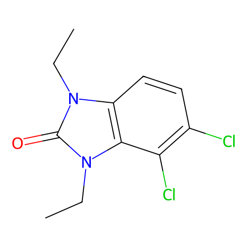 1,3-diethyl-4,5-dichlorobenzimidazolone structure