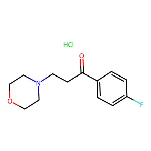 Propiophenone, 4'-fluoro-3-morpholino-, hydrochloride structure