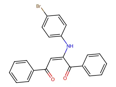 2-Butene-1,4-dione, 2-(p-bromoanilino)-1,4-diphenyl- structure