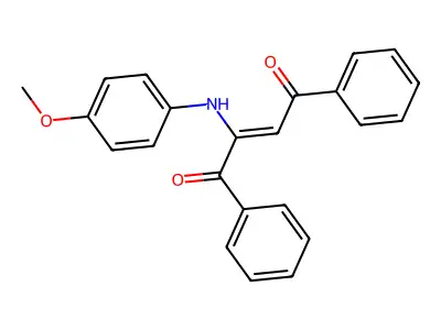 2-(4-Methoxyanilino)-1,4-diphenylbut-2-ene-1,4-dione structure