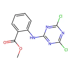 Methyl 2-[(4,6-dichloro-1,3,5-triazin-2-yl)amino]benzoate structure