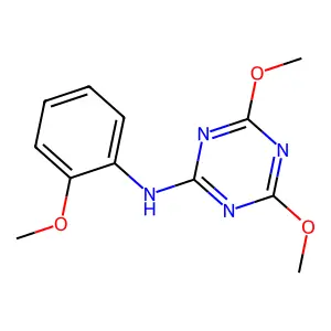 4,6-dimethoxy-N-(2-methoxyphenyl)-1,3,5-triazin-2-amine structure
