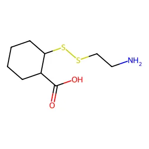 Cyclohexanecarboxylic acid, 2-[(2-aminoethyl)dithio]- structure
