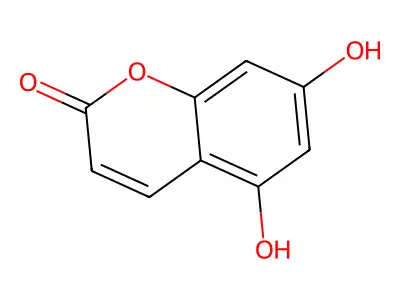 2H-1-Benzopyran-2-one, 5,7-dihydroxy- structure