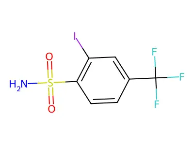 2-Iodo-4-(trifluoromethyl)benzenesulfonamide structure