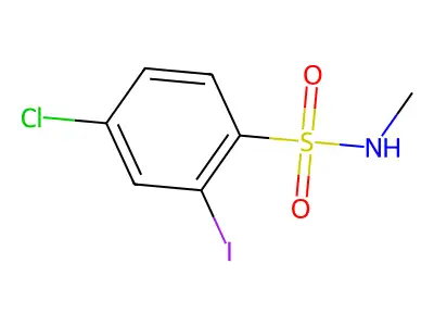 4-chloro-2-iodo-N-methylbenzenesulfonamide structure