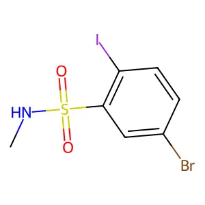 5-溴-2-碘-N-甲基苯磺酰胺 structure
