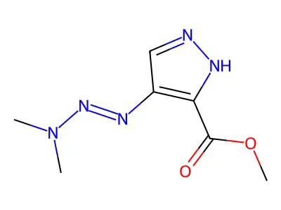 methyl 4-(dimethylaminodiazenyl)-1H-pyrazole-5-carboxylate structure