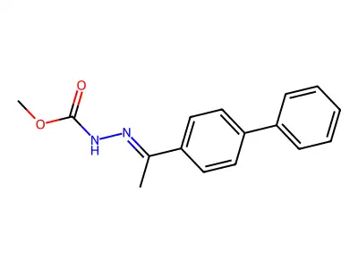 Methyl 2-(1-[1,1'-biphenyl]-4-ylethylidene)-1-hydrazinecarboxylate structure
