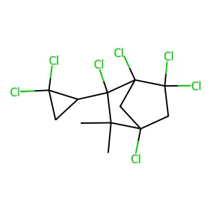 Bicyclo(2.2.1)heptane, 3-(2,2-dichlorocyclopropyl)-2,2-dimethyl-pentachloro- structure