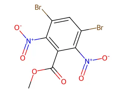 Methyl 3,5-dibromo-2,6-dinitrobenzoate structure