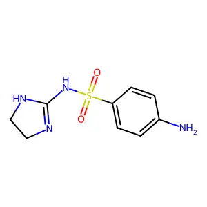 4-amino-N-(4,5-dihydro-1H-imidazol-2-yl)benzenesulfonamide structure