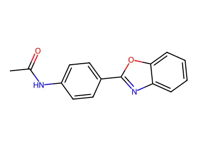 N-[4-(1,3-benzoxazol-2-yl)phenyl]acetamide structure