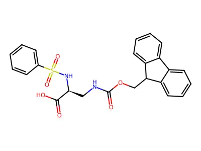 Fmoc-(S)-3-amino-2-(phenylsulfonylamino)-propionic acid structure