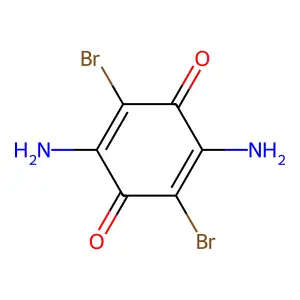 2,5-Diamino-3,6-dibromocyclohexa-2,5-diene-1,4-dione structure