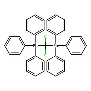 (Dichloromethylene)bis(triphenylplumbane) structure