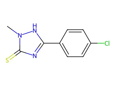delta(sup 2)-1,2,4-Triazoline-5-thione, 3-(p-chlorophenyl)-1-methyl- structure
