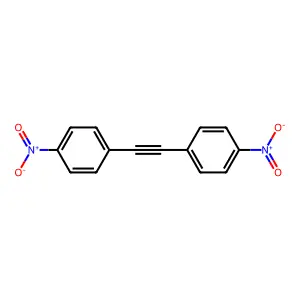 1-Nitro-4-[2-(4-nitrophenyl)ethynyl]benzene structure