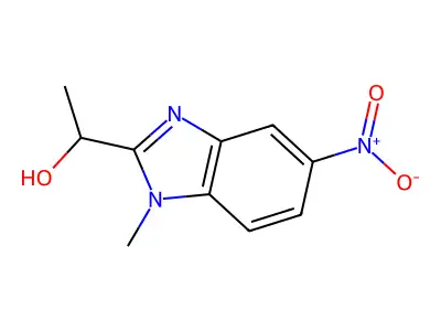 1-(1-methyl-5-nitro-1H-1,3-benzodiazol-2-yl)ethan-1-ol structure