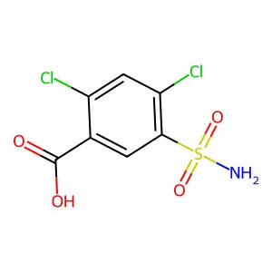 5-(Aminosulfonyl)-2,4-dichlorobenzoic acid structure