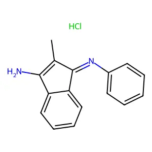 1-Imino-2-methyl-N-phenylinden-3-amine monohydrochloride structure