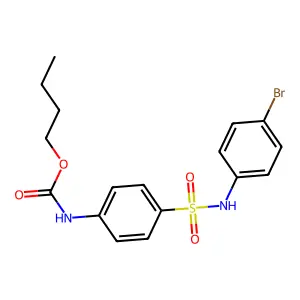 Butyl 4-[(4-bromoanilino)sulfonyl]phenylcarbamate structure