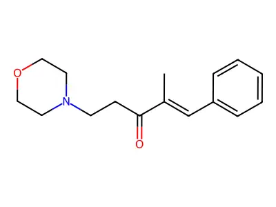 (1E)-2-Methyl-5-(4-morpholinyl)-1-phenyl-1-penten-3-one structure