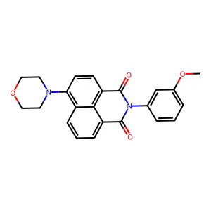 2-(3-methoxyphenyl)-6-(4-morpholinyl)-1H-benzo[de]isoquinoline-1,3(2H)-dione structure