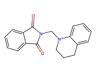 N-((1,2,3,4-Tetrahydro-1-quinolyl)methyl)phthalimide structure