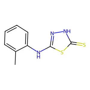 5-o-Tolylamino-[1,3,4]thiadiazole-2-thiol structure