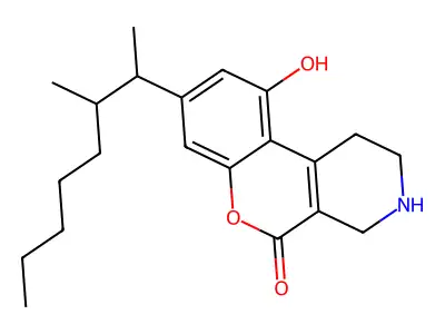 8-(1,2-Dimethylheptyl)-10-hydroxy-1,2,3,4-tetrahydro-5H-(1)benzopyrano(3,4-c)pyrid-5-one structure